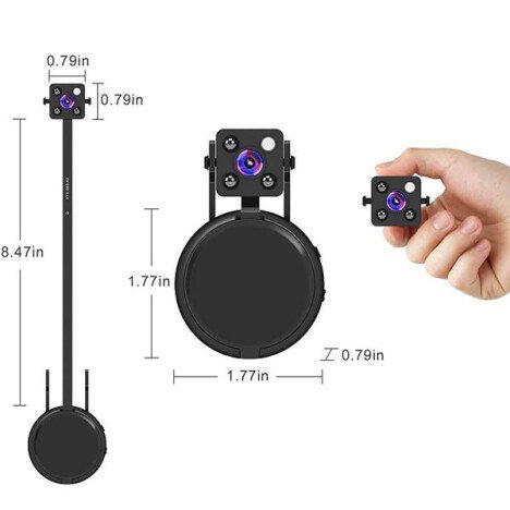 Mini Camera Spion iUni A10, Wireless, Full HD 1080p, Audio-Video, Night Vision